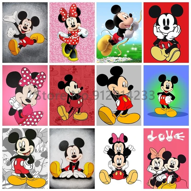 5D DIY Diamond Painting Kit Disney Mickey and Minnie Mouse Full