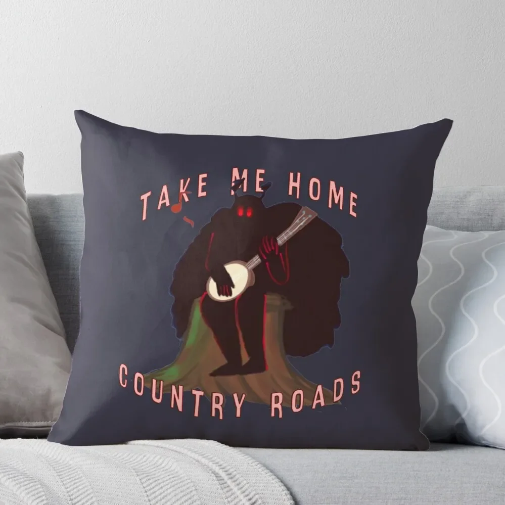 

Mothman, Country Roads (but like he has a Banjo) Throw Pillow luxury throw pillow covers christmas decorations for home 2024