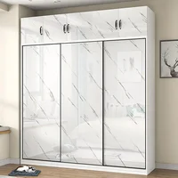Armoire de chambre moderne et économique en MDF, petite taille, design simple, avec grand espace de rangement 5
