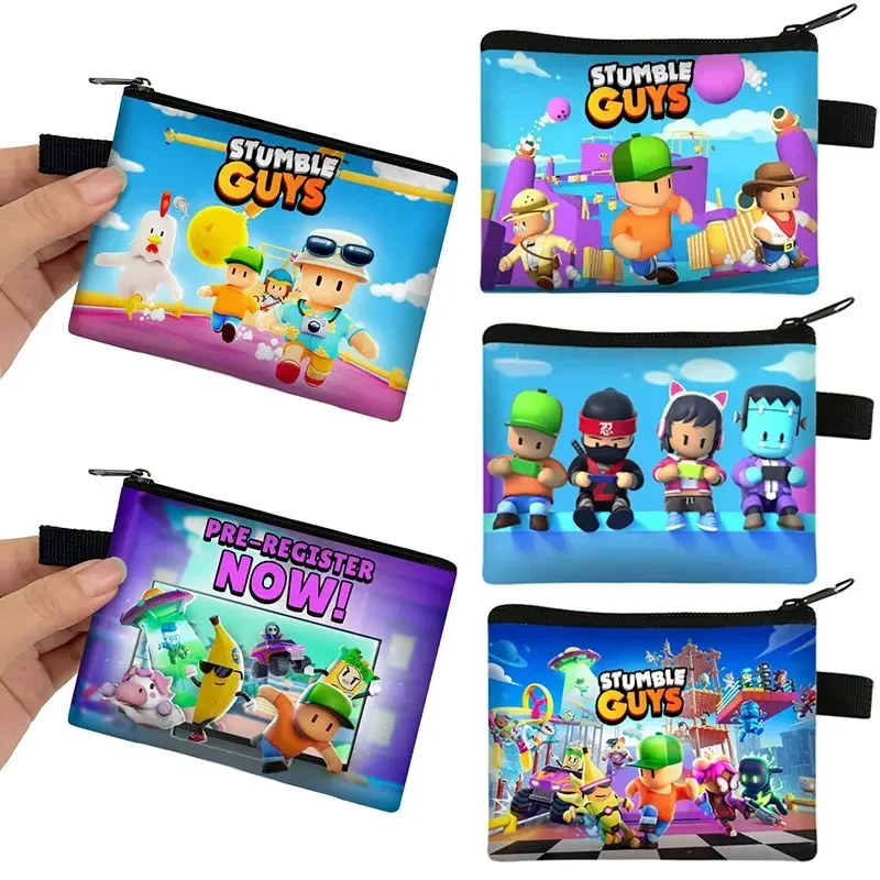Stumble Guys Children's Coin Purse Student Portable Cartoon Small Wallet Coin Key Storage Bag Children's Toys Gift