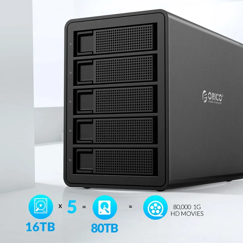 ORICO 35 ø  5  3.5 ġ HDD ŷ ̼, RAID HDD Ŭ , USB3.0  SATA, 150W   HDD ̽