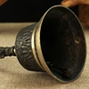 Black Brass Handicraft Large Engraved Hand Bell Loud and Clear Sound for School Meditation Church Bronze Bell Creative Gift 5