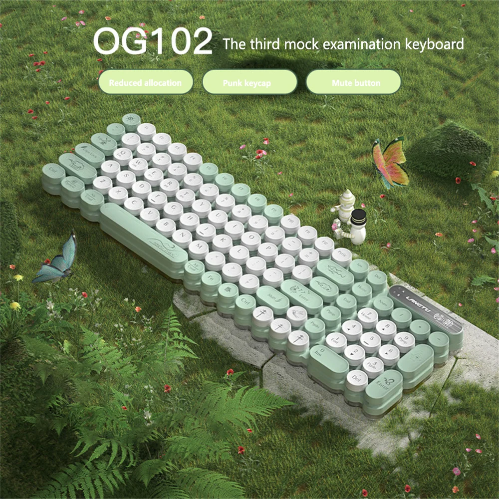 

Бесшумная игровая клавиатура, универсальная Водонепроницаемая Rgb подсветка для компьютера, ноутбука, настольного компьютера, беспроводная клавиатура