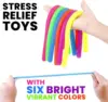 6 Pack Stretchy String Fidgets Sensory Toys Resistance Squeeze Strengthen Arms Noodle Stress Reliever Toys for Kids Adults 1