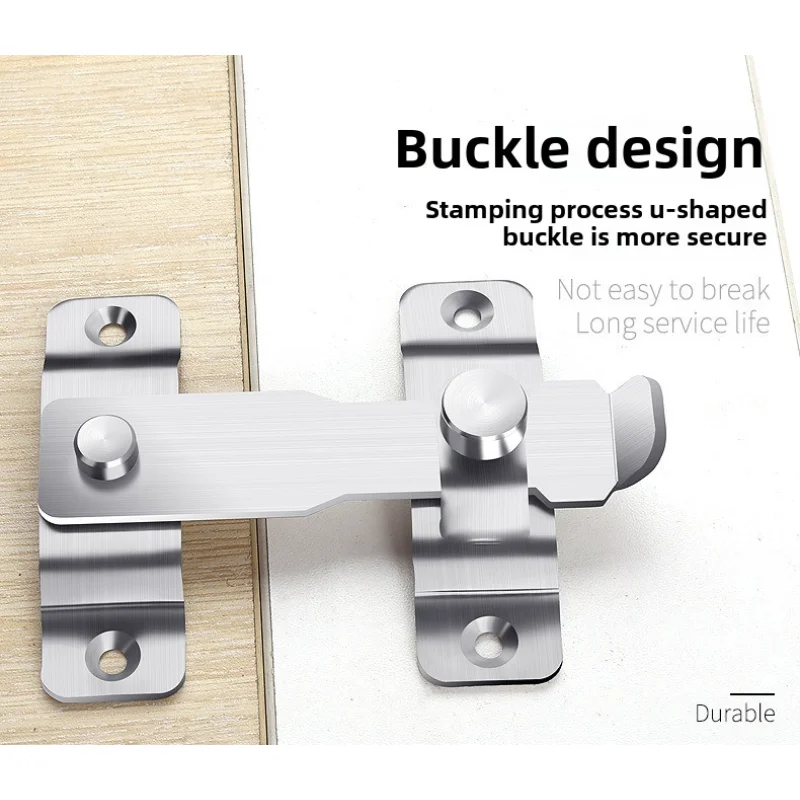 Door Lock Window Lock 1Pcs Stainless Steel Sliding Barn Door Lock Hardware Gate Latches Silvery Lockable