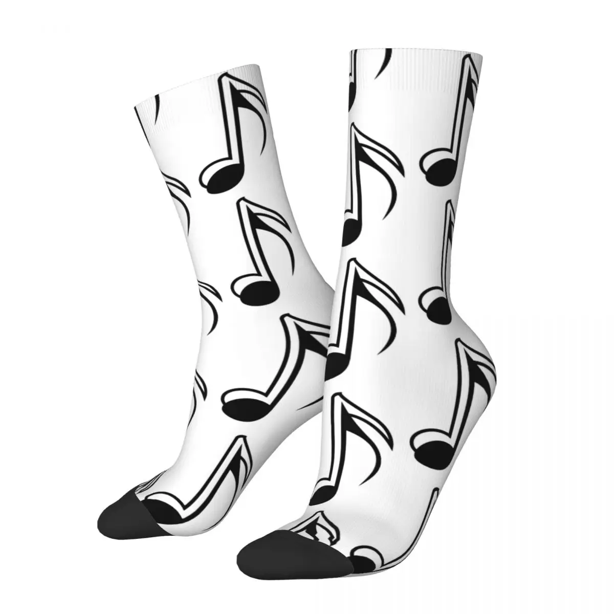 

Men's compression Socks Music Note Vintage Harajuku Interesting Note Street Style Novelty Casual Crew Crazy Sock Gift Printed