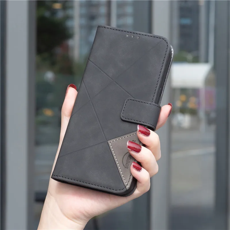 Geometric Pattern Flip Leather Wallet Phone Case