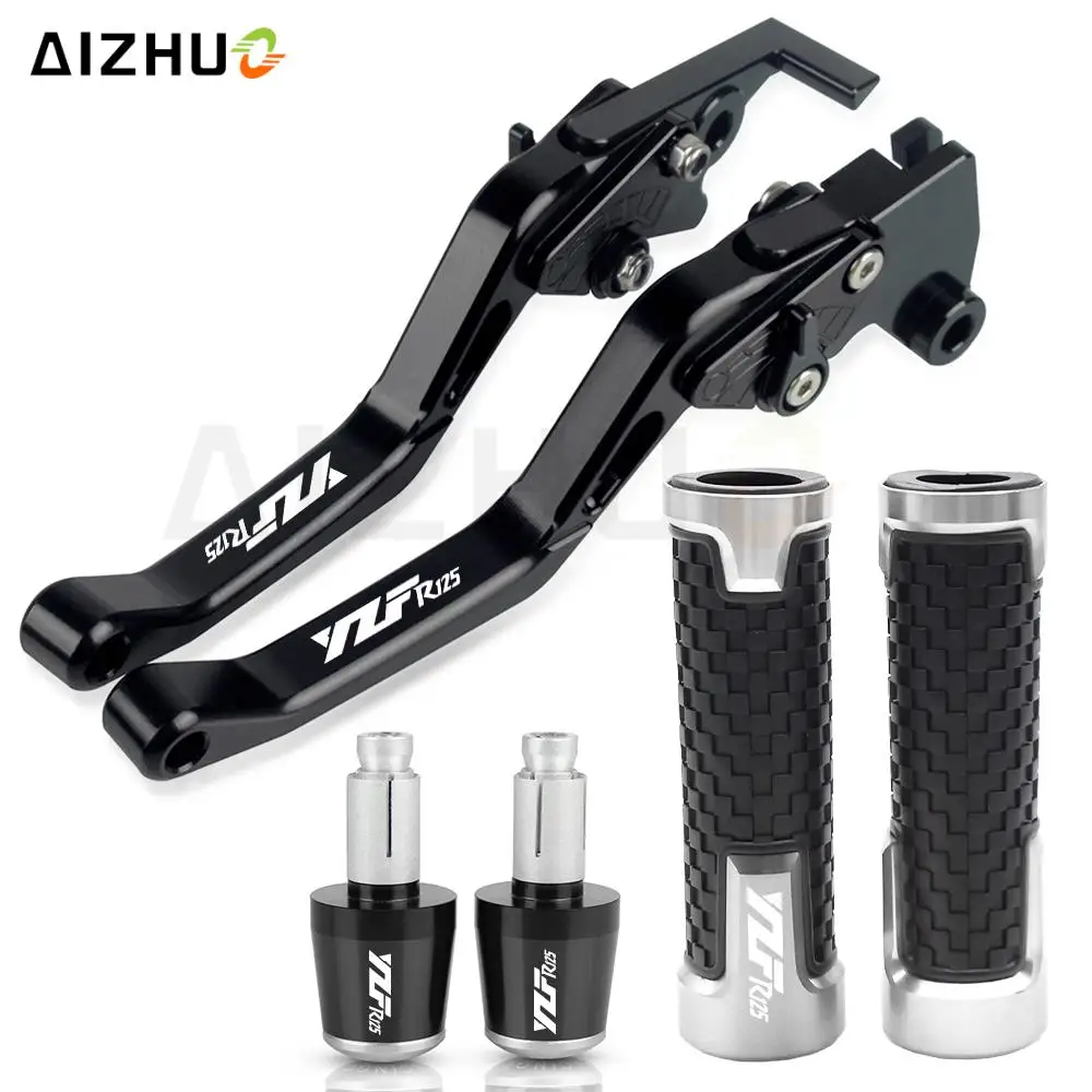 

Motorcycle Adjustable Extendable Brake Clutch Levers For YAMAHA YZFR125 YZF-R125 YZF R125 all years Handlebar Hand Grips ends