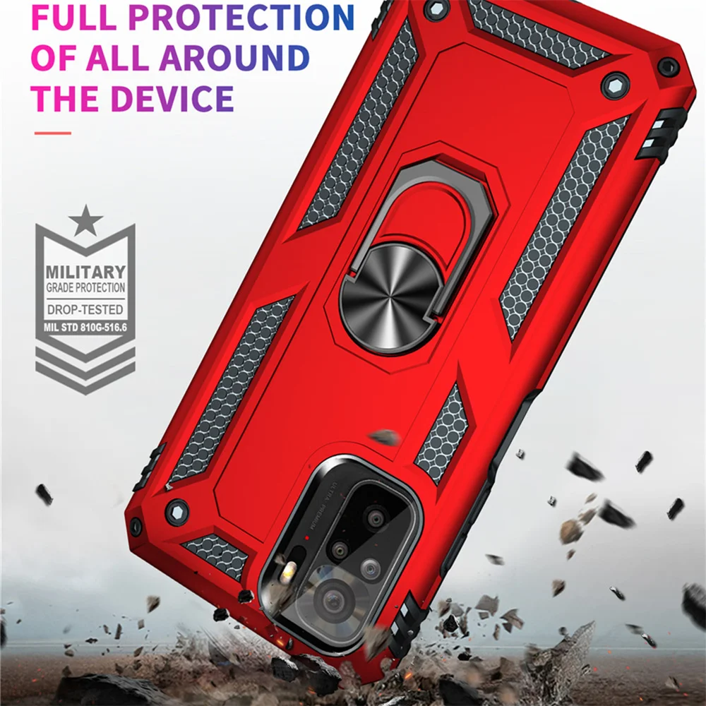

For Redmi Note 10S Case For Xiaomi Redmi Note 10 10S Cover Armor Magnetic Ring Holder Coque For Redmi Note 10 Pro Max Note10 S
