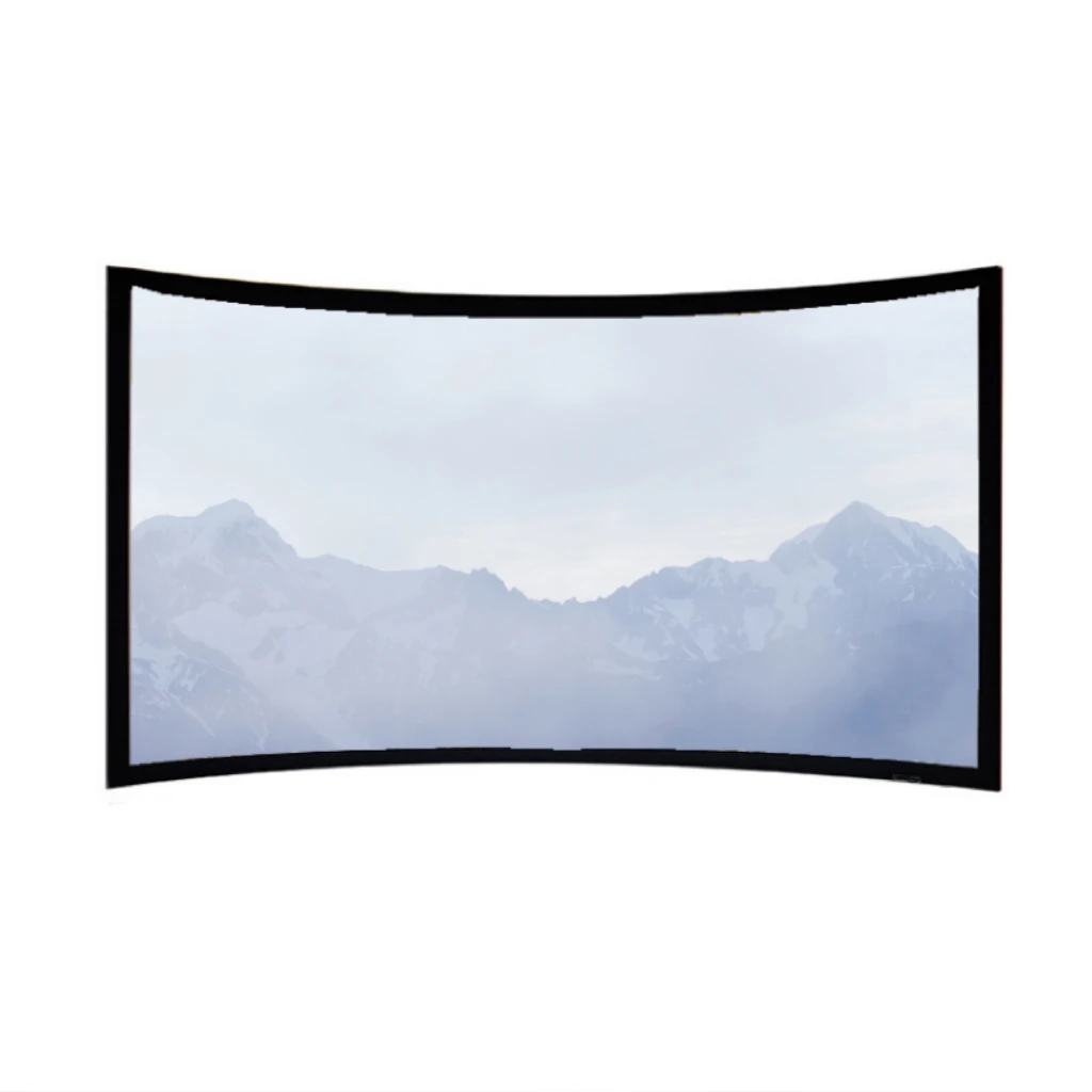 4K150inch-16-9-3D-Silver-Screen-Curved-Fixed-Frame-Projector-Screen-For ...