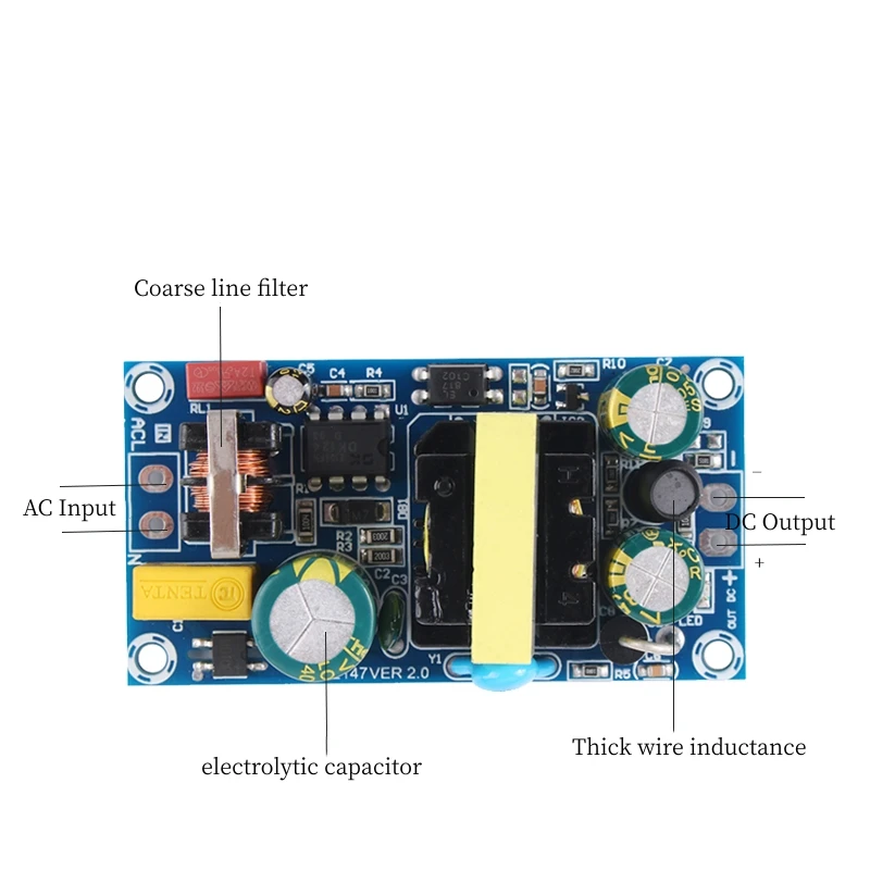 AC-DC 220V to 12V2A 12V500mA 5V1A Switching Power Supply Module Isolation Power Circuit Bare Board for Replace/Repair 5W 24W ﻿ images - 6