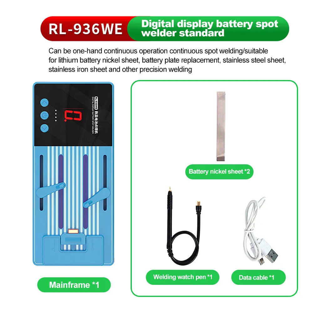 RL-936WE Spot Welder DIY Battery Spot Welder with Operation Platform Adjustable Professional Repair Mobile Phone Battery Welder