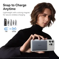 Baseus 5000mAh Magnetic Power Bank 15W Wireless 20W Wired Charging Thin Card-Sized Slim Portable Powerbank for iPhone 17 Samsung 5