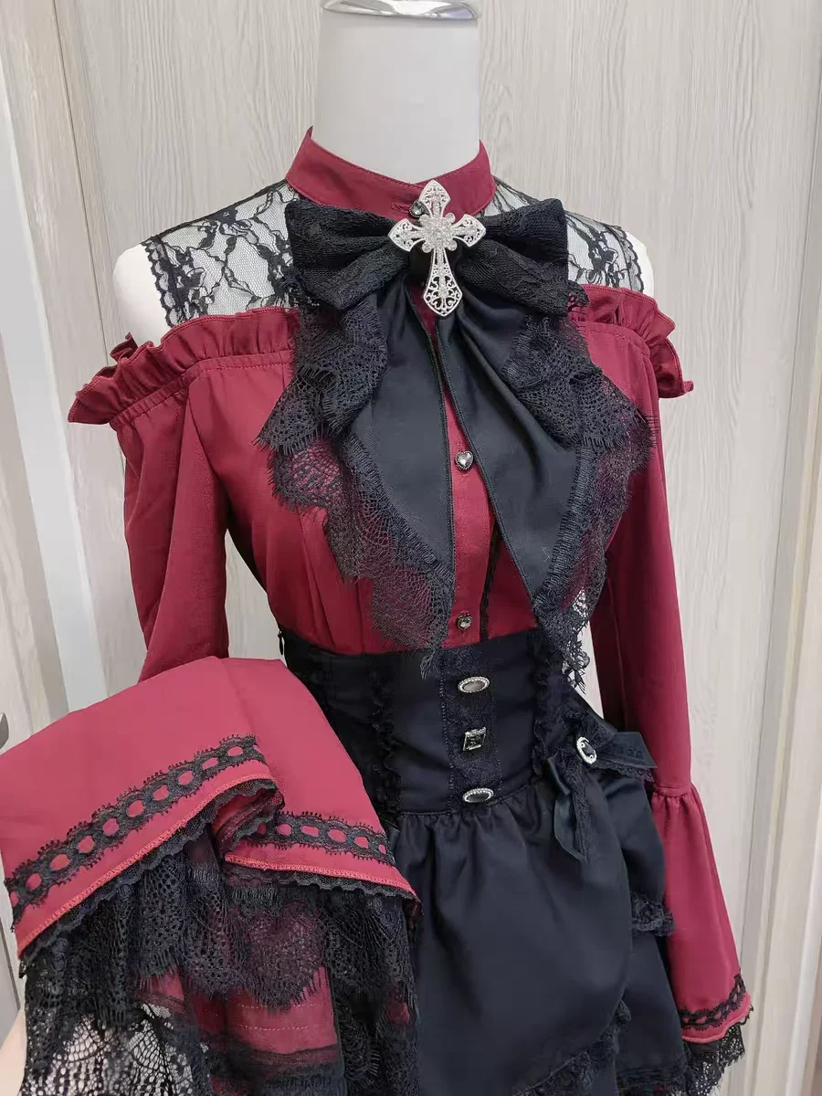 Elegante Kawaii-Lolita-Bluse mit langen Ärmeln – Jirai Kei japanisches süßes Hemd 2024, süße ästhetische Y2K-Oberteile für Frauen – Detail 22