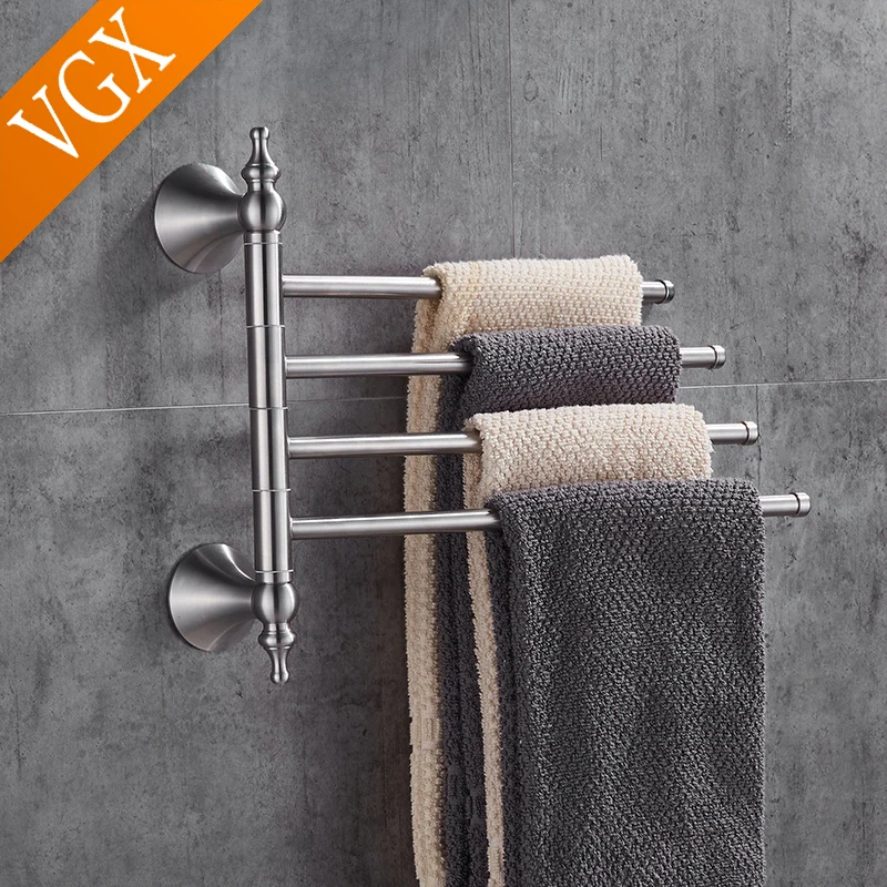 Wall Mounted Towel Rack Swivel Wall Shelves Swivel Towel Rack