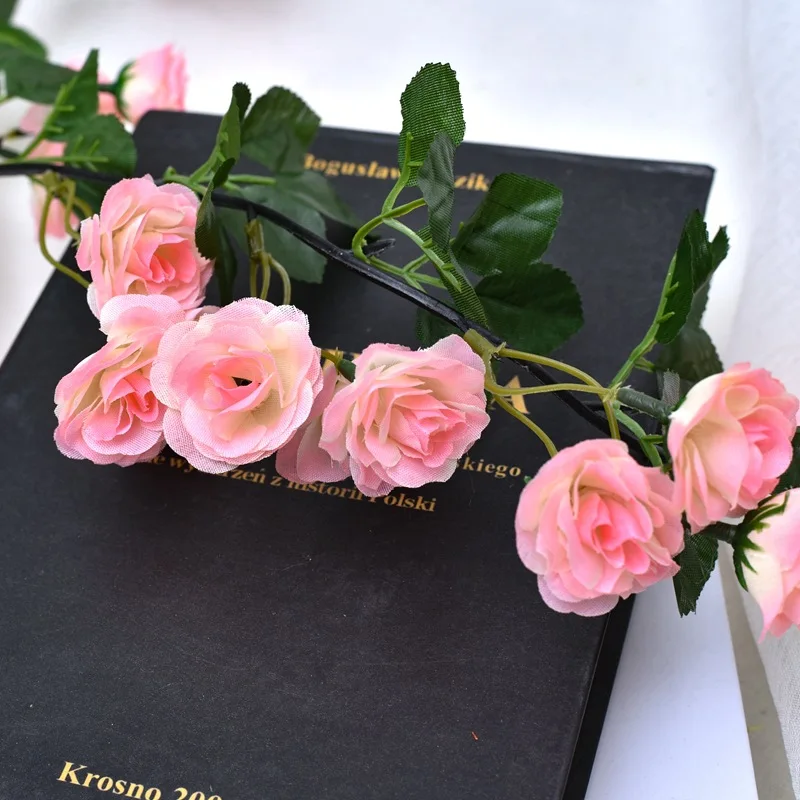 

5 шт., розы, искусственные цветы, искусственная Виноградная лоза, Подвесные Растения на крышу, свадебное украшение, домашний декор, растения Boda