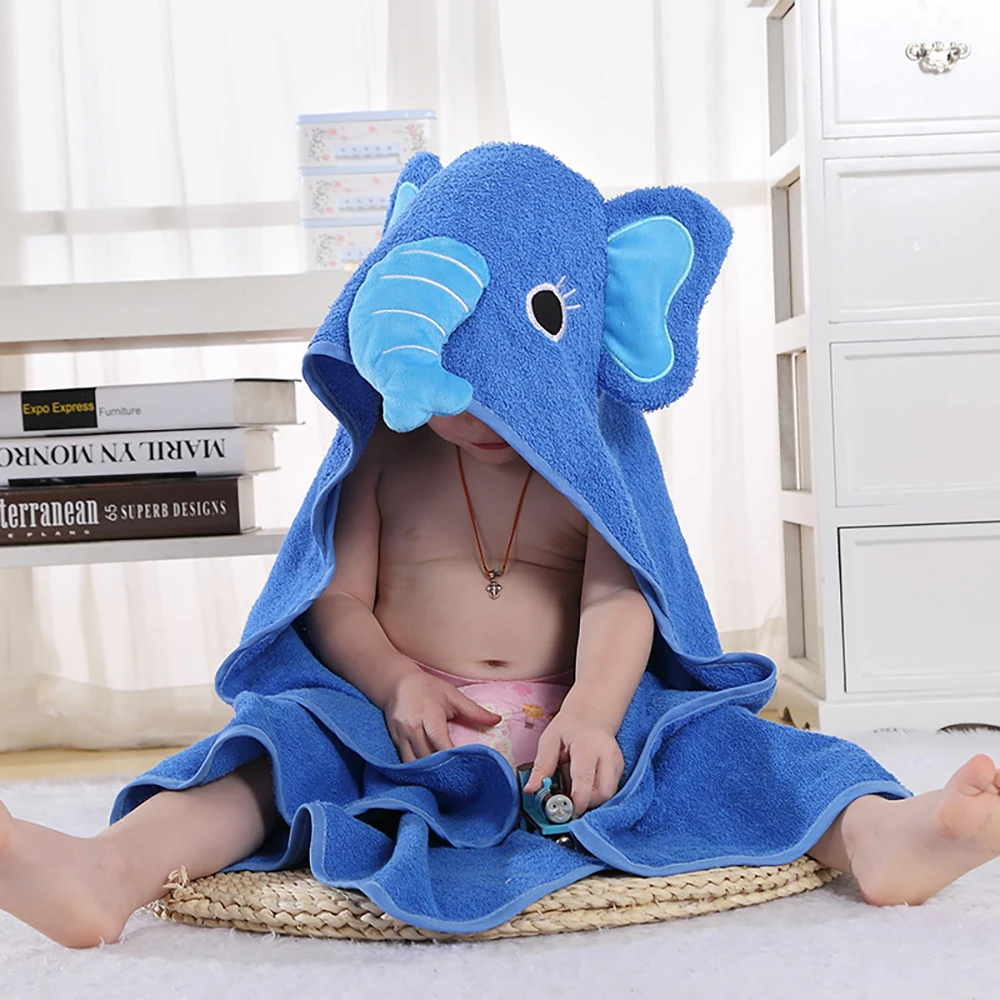 

Infant Girl Boy Bath Towels Baby Bathrobe Cartoon Hooded Soft Children'S Clothing Animal Baby Bath Accessories Swaddling Blanket