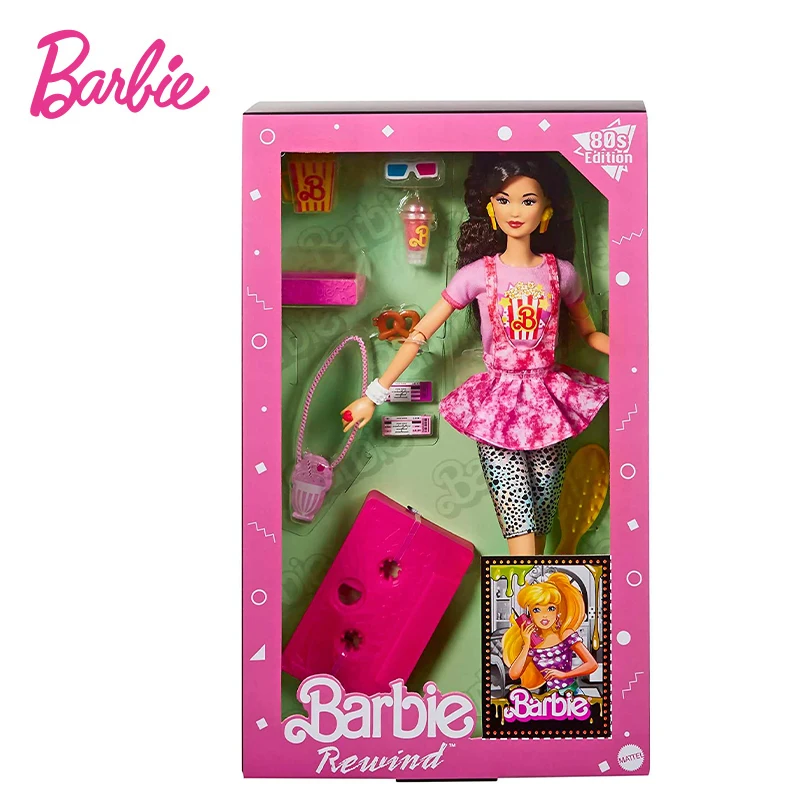 Barbie Original New 80s Style Movie Night Barbies Doll Black Hair Retro  Collectible Figures Accessories Toy Birthday Gifts HJX18 - AliExpress