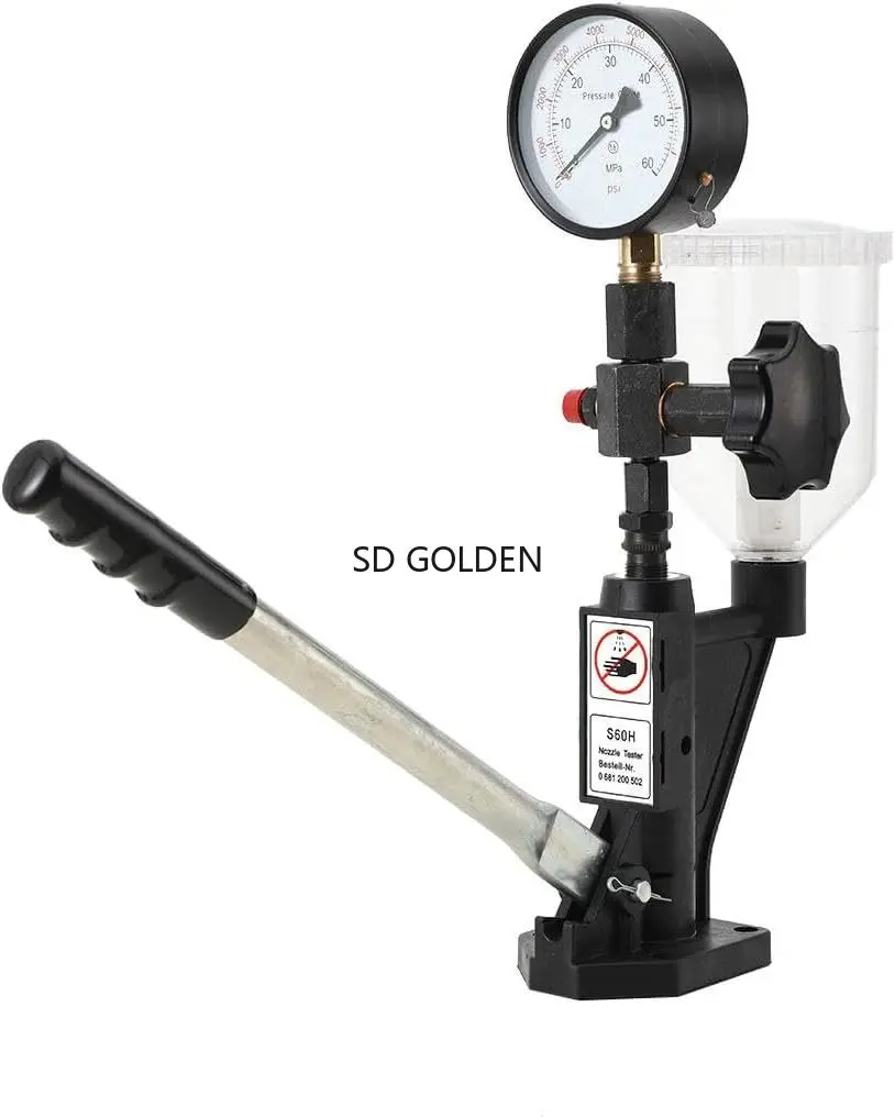 Common Rail Injector Tester Kit, 600 Bar 8700PSI CRC Multi Function Diesel Common Rail Injector Tester + S60H Fuel Nozzle