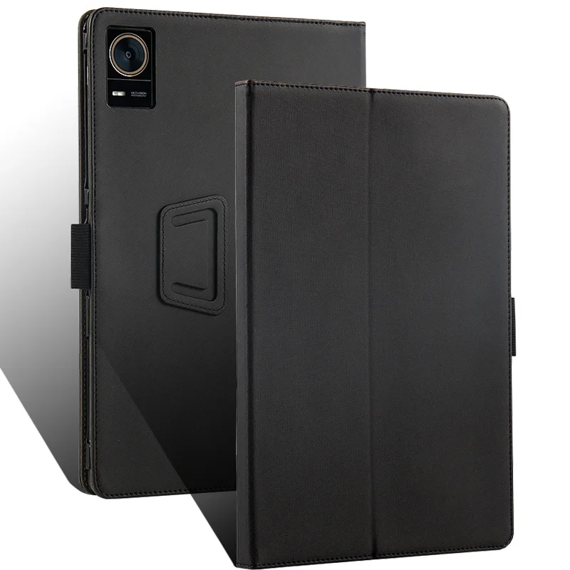 Elegant Folio PU Leather Stand Cover with Magnetic Closure and Hand Strap