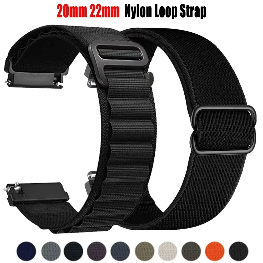 Silicone Smartwatch Replacement Strap - 20mm/22mm Adjustable Wristband
