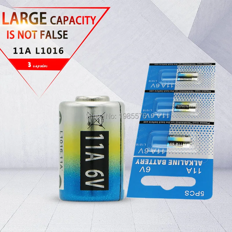Alkaline Battery Disposable Battery 3pcs/lot 6V Alkaline dry batteries 11A MN11 L1016 Long last power battery for Laser pen reading pen remote controls
