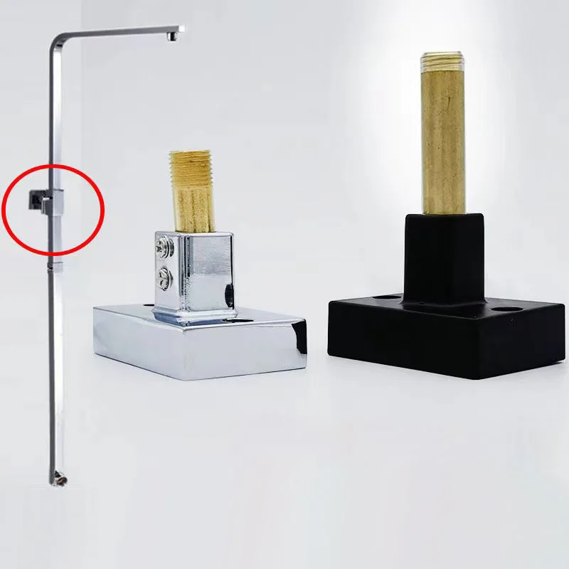 Zinc Alloy Square Round Shower Rod Holder