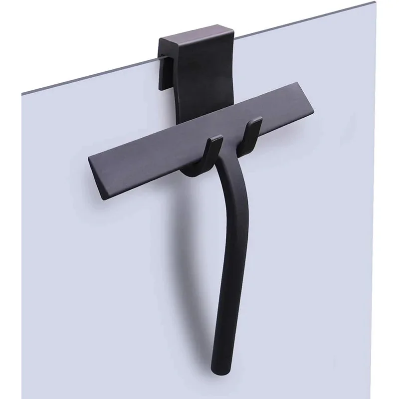 Matte Black Silicone Squeegee Streak Free Cleaning Shower Squeegee for Glass Bathroom Shower Doors Mirrors Tiles Car Windows 1