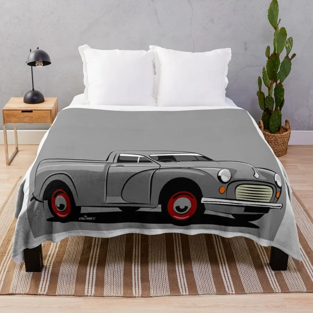 Morris Minor 1000 Pick-Up Coperta Grigia Flanella Plaid Morbido Per Divano Coperte Calde Sottili