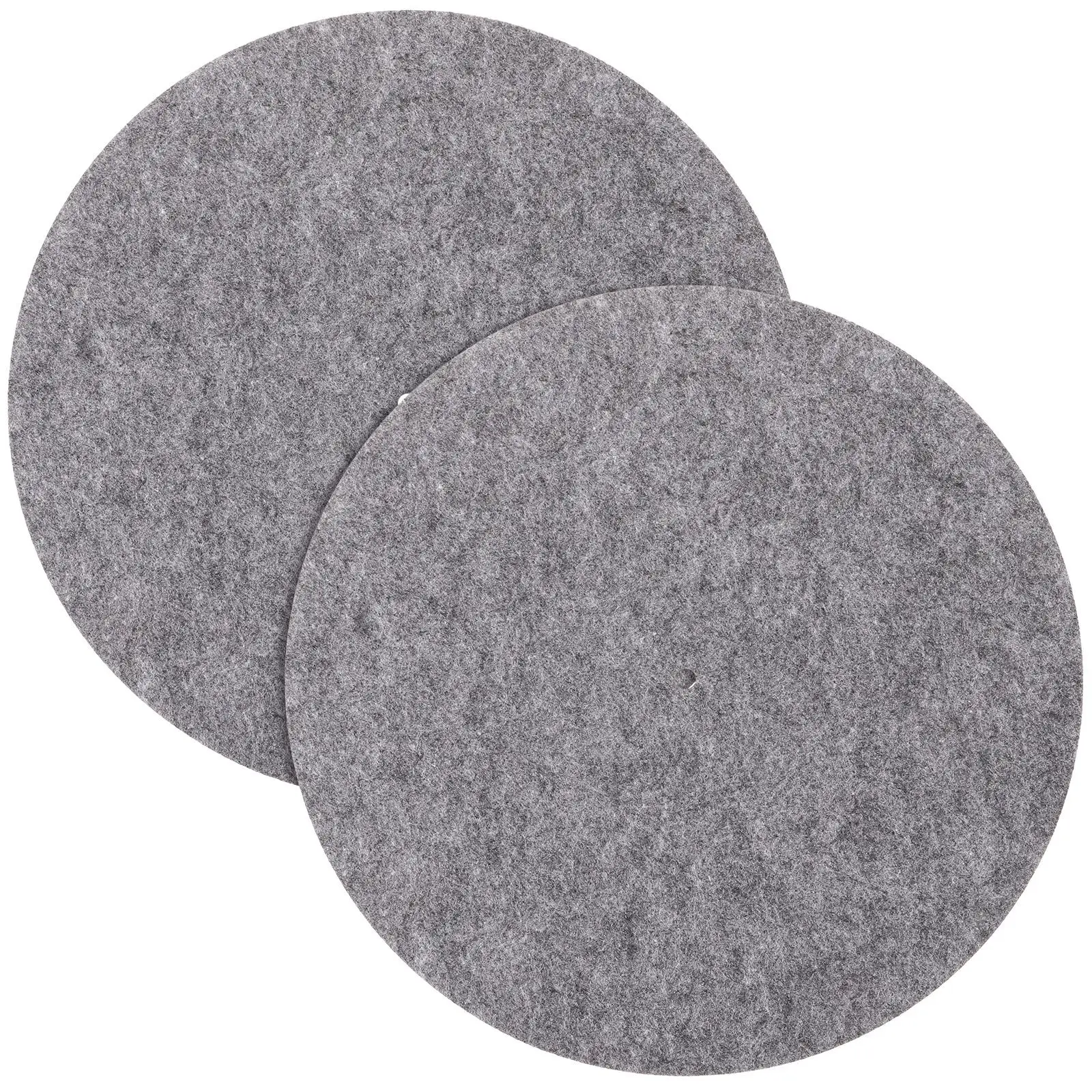 2 Pcs Turntable Record Mat Protective Recorder Accessories Grey Slipmat Platter Vinyl Felt