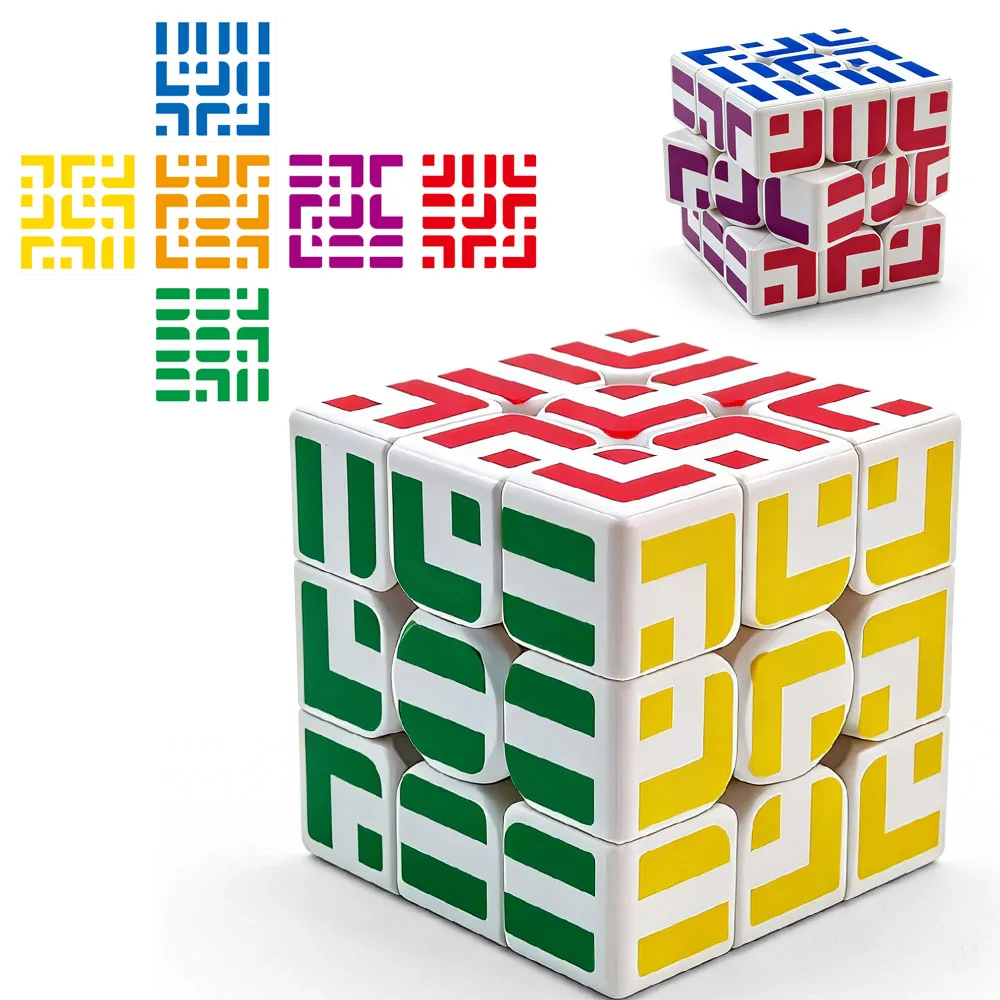 ZIINA STAR Maze 3x3 큐브, 스피드 큐브 3x3x3, 매직 큐브, 퍼즐 큐브, 암호 해독 게임, 3D 퍼즐, 최고의 명절 선물