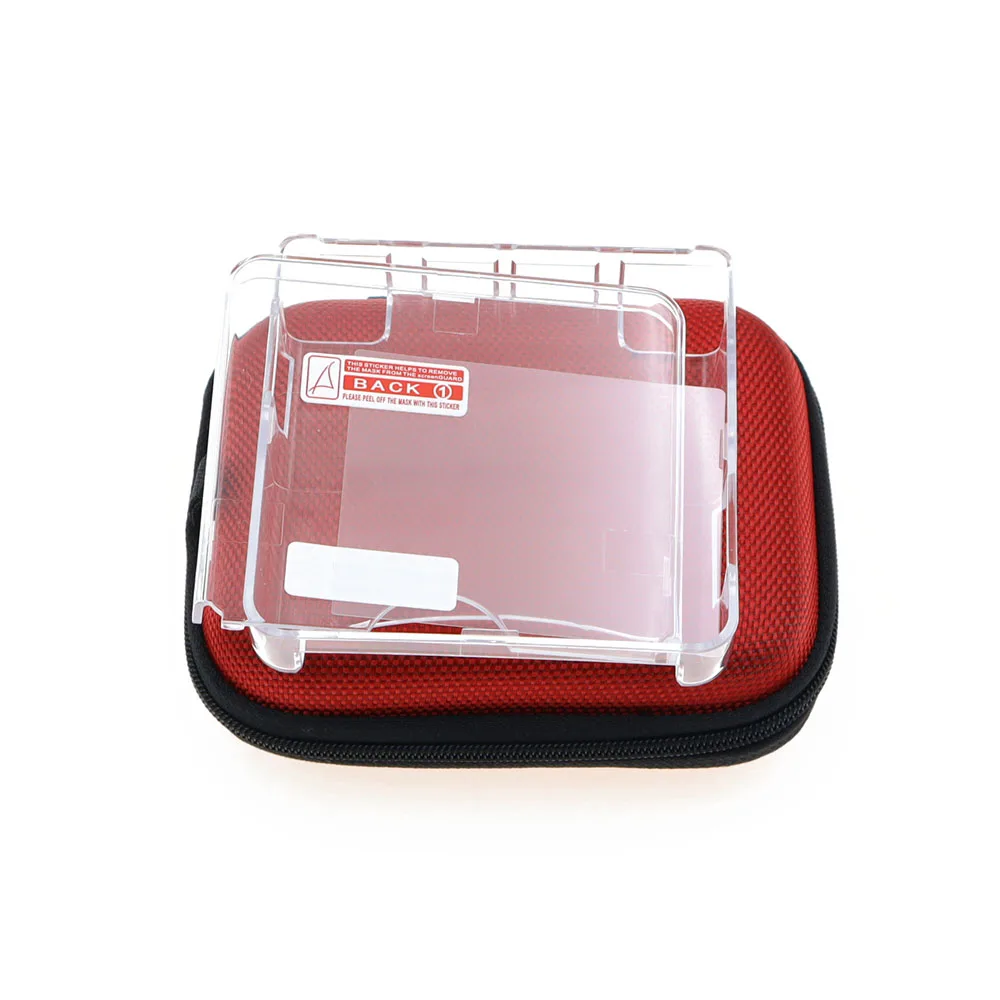 GBA SP 게임 콘솔용 휴대용 파우치 여행용 케이스 가방+투명 보호 쉘 및 스크린 보호 필름