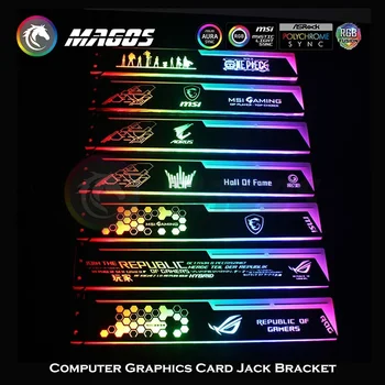 DIY GPU 브래킷 거치대 & 그래픽 카드 지지대 ASUS MSI AORUS ROG 5V 3 핀 ARGB MOD 게이머 케이스 장식