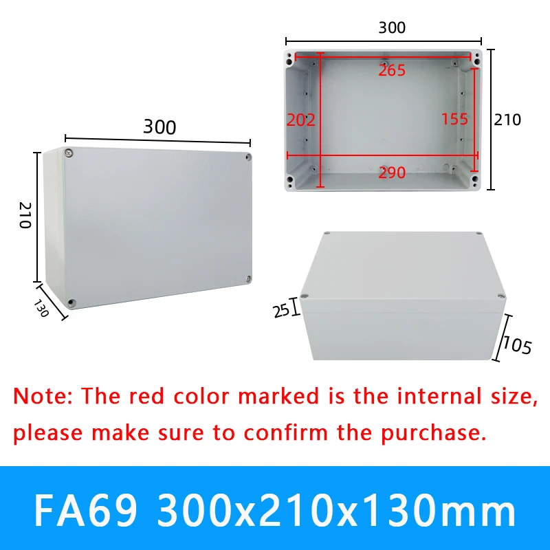 Waterproof Aluminum Electronics Housing - IP67 Outdoor Metal Junction Box