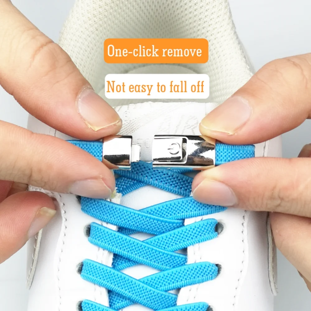 No Tie Elastic Shoelaces With Magnetic Shoe Laces Lock – Space