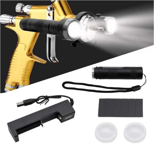 

Automotive Paint Gun Light,Spray Gun Light,Spraying Accessories Universal Fit Nozzle Adjustable Diameter between 1.33-1.69Inch