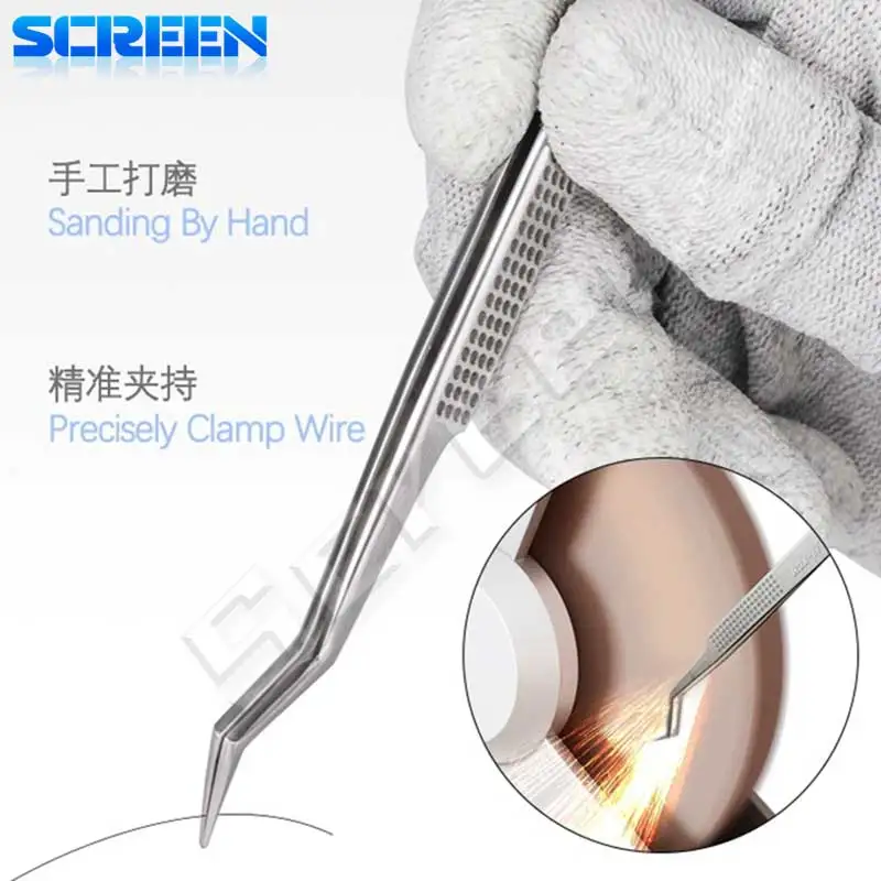Tin Positioning Tweezers MECHANIC Aax-17 for Precise Clamping of Tin Wire Non-slip Wear-resistant Steel