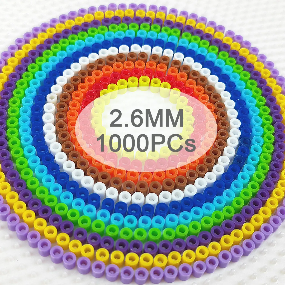 B 1000pcs 5mm Hama Beads Perler Beads Craft Pegboard EVA DIY Activity Fuse  Beads