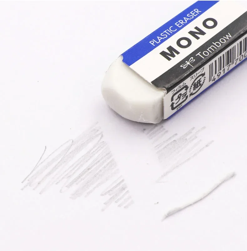 Tombow MONO gomme en plastique sans poussière XS PE-01A caoutchouc élimine proprement les marques sans endommager le papier idéal pour l'école ou l'art 2 pièces