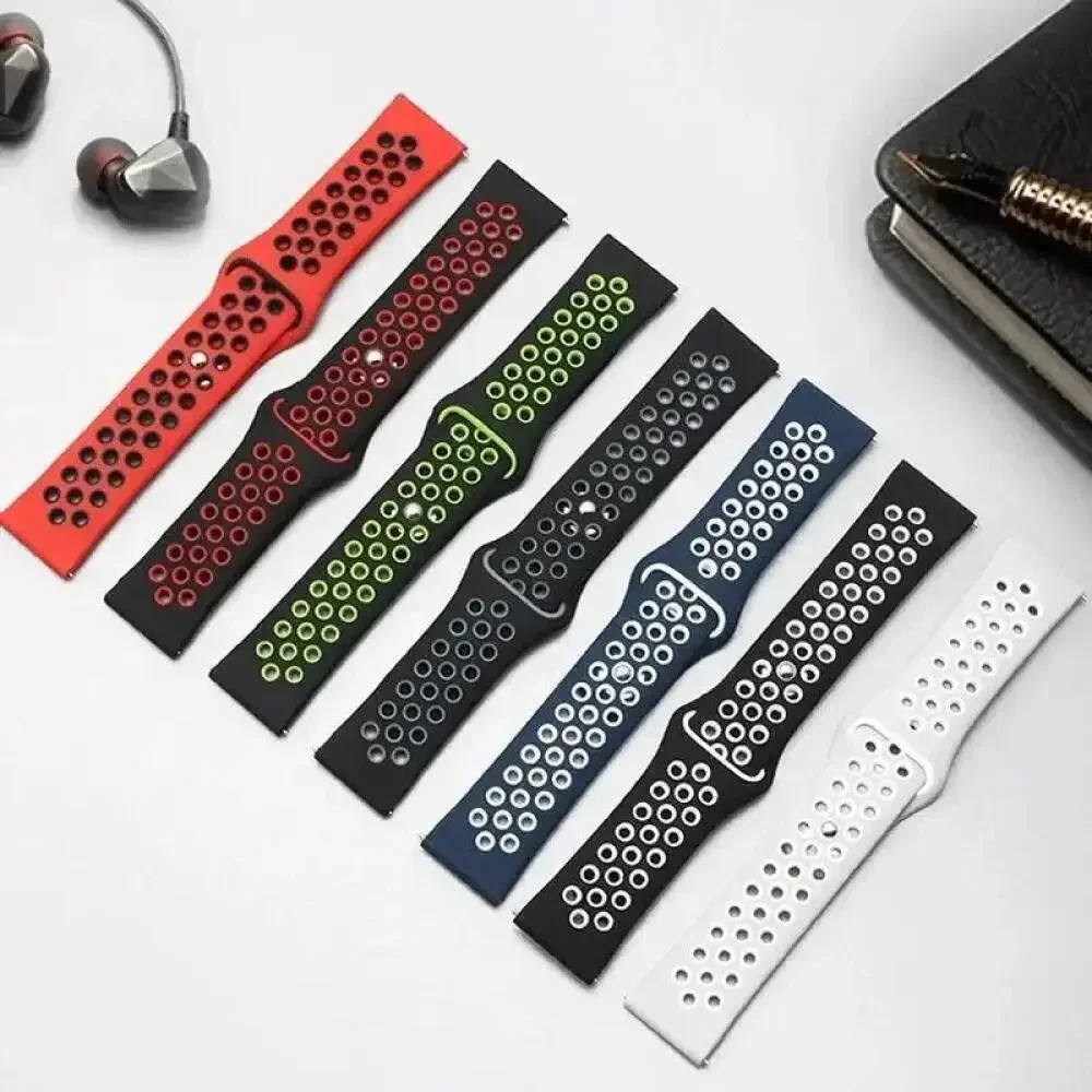 Silicone Breathable Strap with Screen Protective Cover and Wristband