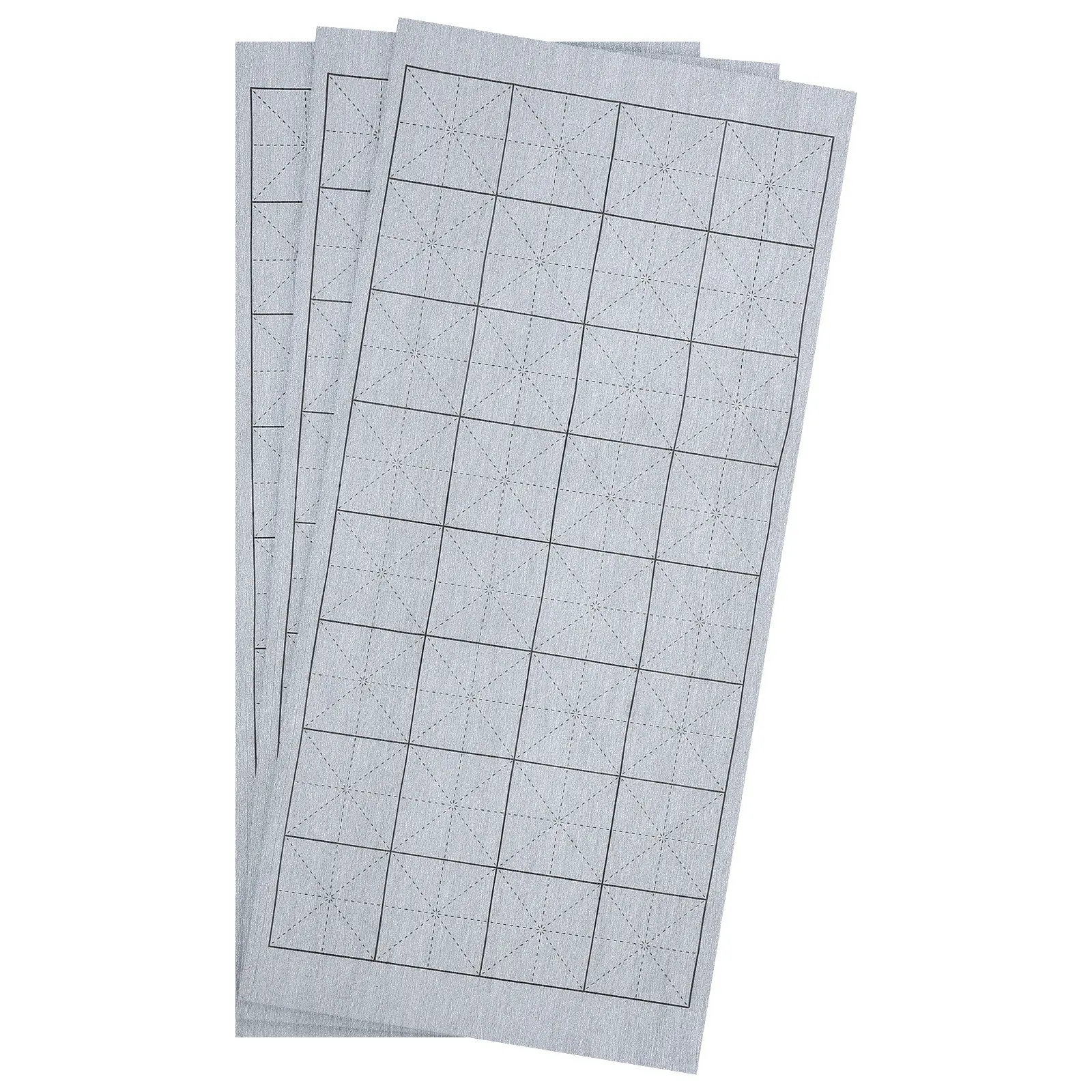 3Pcs 서예 물 쓰기 천 그리드가 있는 재사용 가능한 연습 매트 향상된 브러시 컨트롤 일상 훈련용 휴대용 그레이