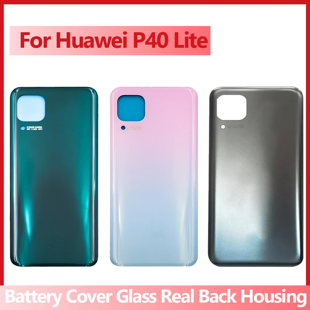 

Задняя панель для Huawei P40 Lite, задняя крышка телефона, пластиковая панель, задняя крышка корпуса P40Lite, замена клея