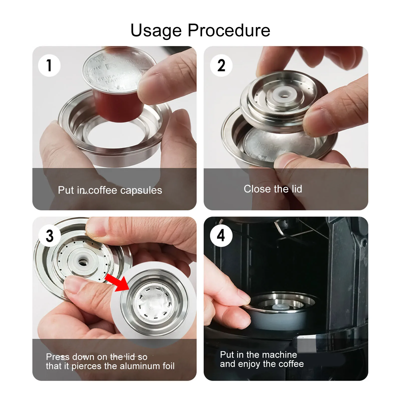 Coffee Pod Converter Holder Rust Resistant Convenient Use Stainless Steel Compact Coffee Pod Adapter for Vertuo Machine