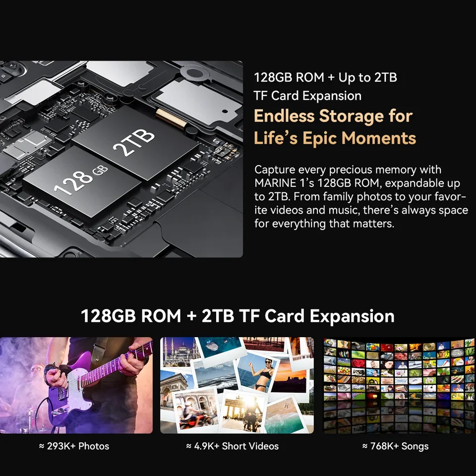 OSCAL MARINE 1 Rugged Smartphone Android 15, 6.56 inch HD+ Unisoc