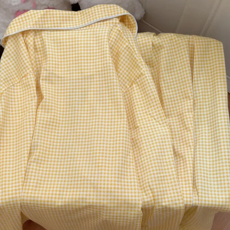 Cartoon Rilakkuma Long Sleeve Pajamas Suit Embroidered Workmanship Soft Comfortable Air-Conditioned Room Homewear_voghion.com