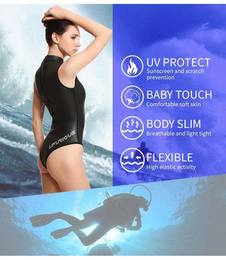 Share 100% CR super stretch diving neoprene rubber Custom Design neoprene Smooth skin OW wetsuit
