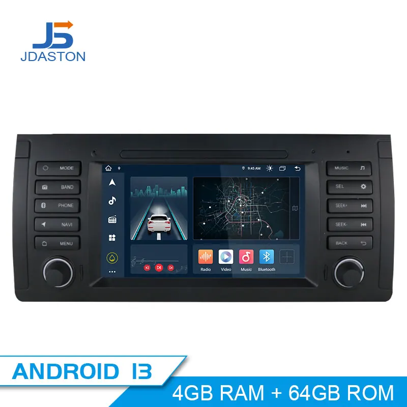 

Jdaston Android 13 Car multimedia player For BMW X5 M5 E39 E53 GPS Navigation 1 Din Car Radio Stereo WIFI AutoAudio DSP Carplay