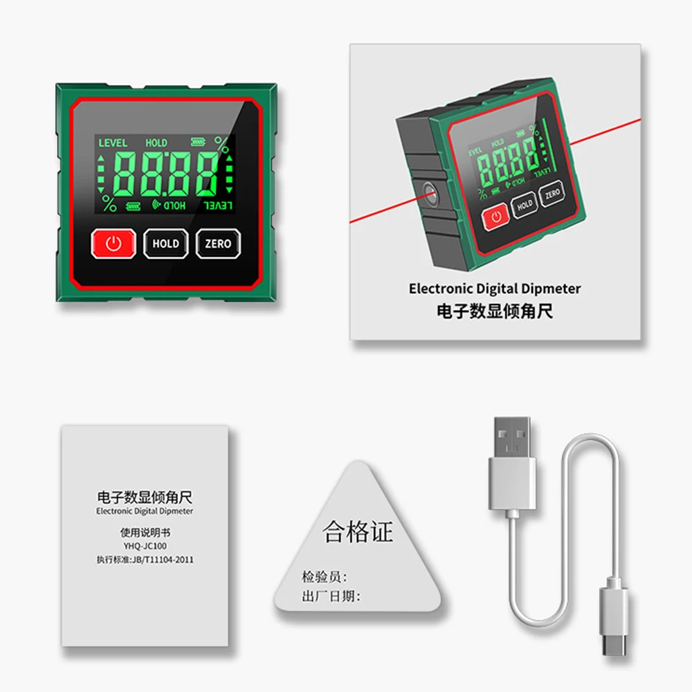 Digital Angle Finder Electronic Laser Gauge Ruler