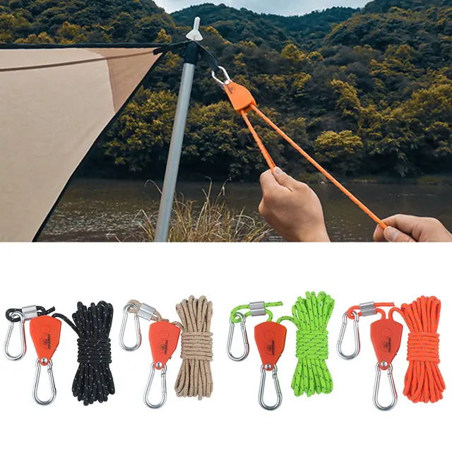 4mmx4m Reflective Camp Tent Rope Outdoor Guy Lines With Tensioner  Noctilucent Camping Tent Lock Cord Tool Camping Line Picnic - Tent  Accessories - AliExpress