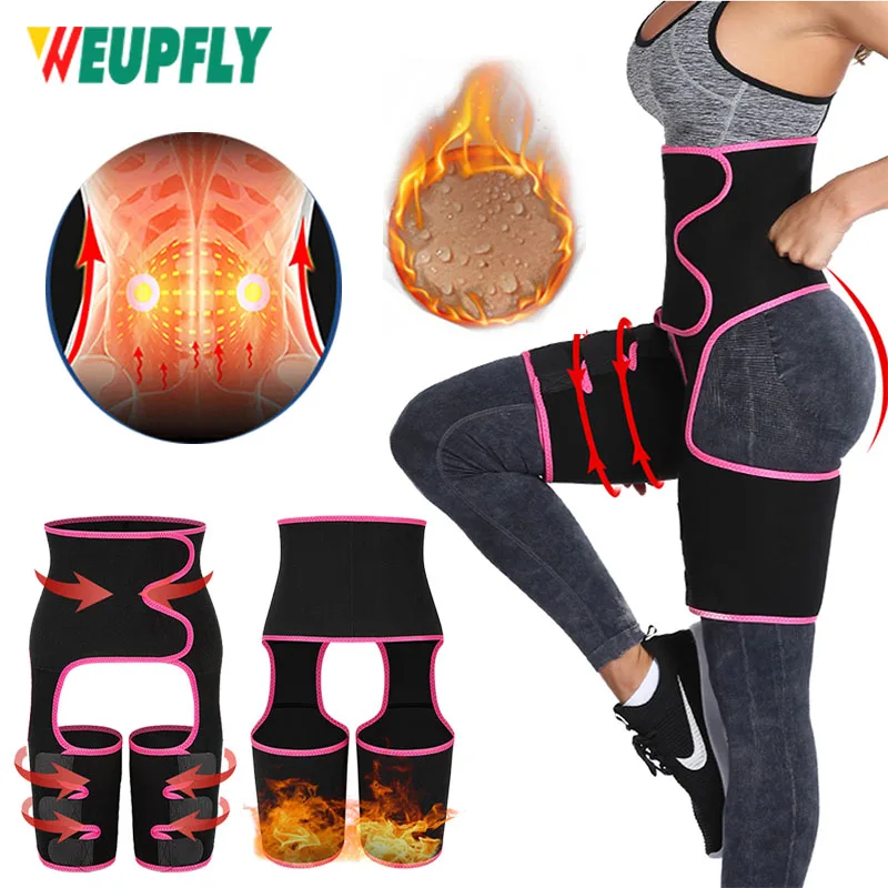 

Waist Trainer Women 3-in-1 Waist Thigh Trimmer Body Shaper Weight Loss Slimming Support Belt Hip Raise Corsets Workout Fitness